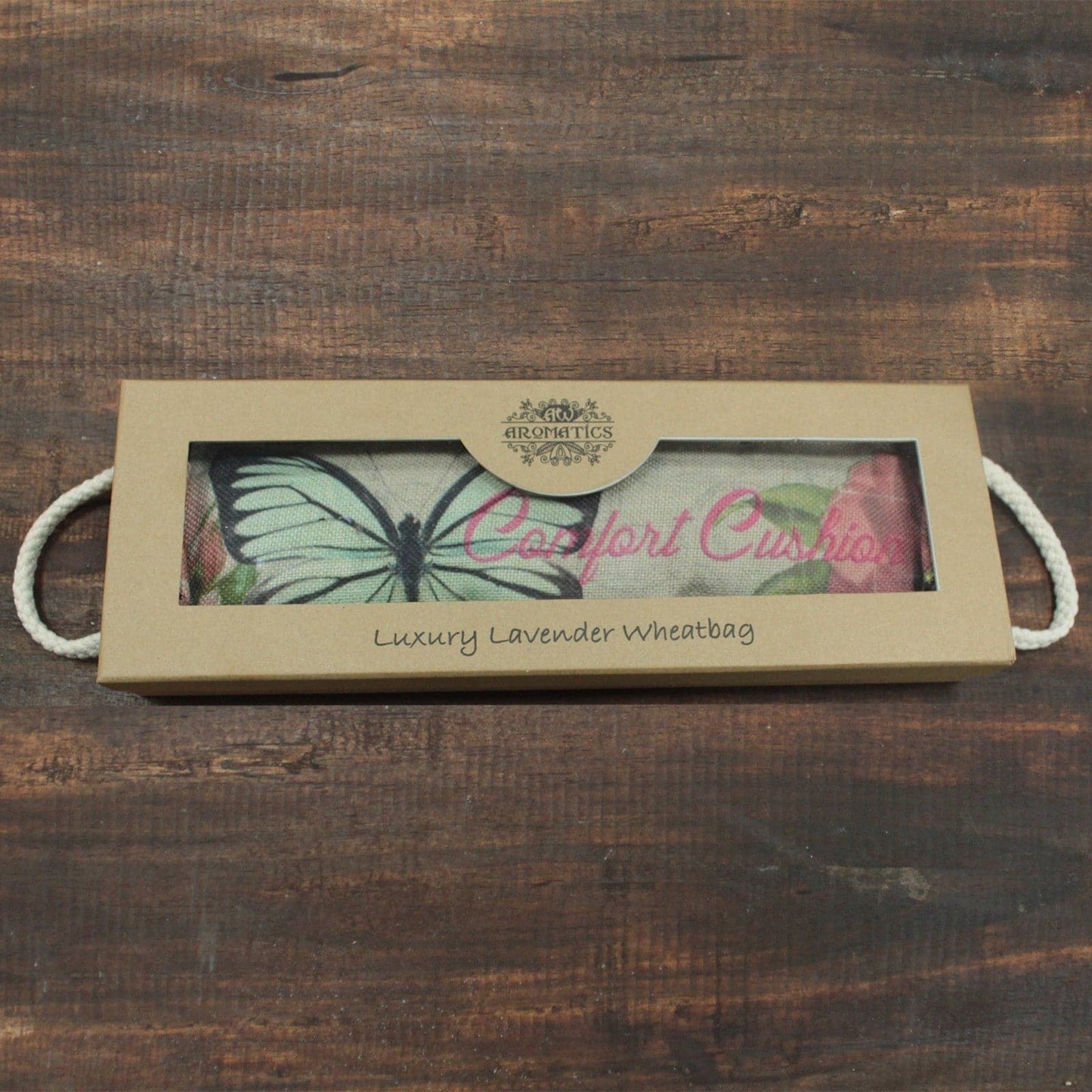 Bliss Luxury Lavender Wheat Bag in Gift Box - Butterfly & Roses