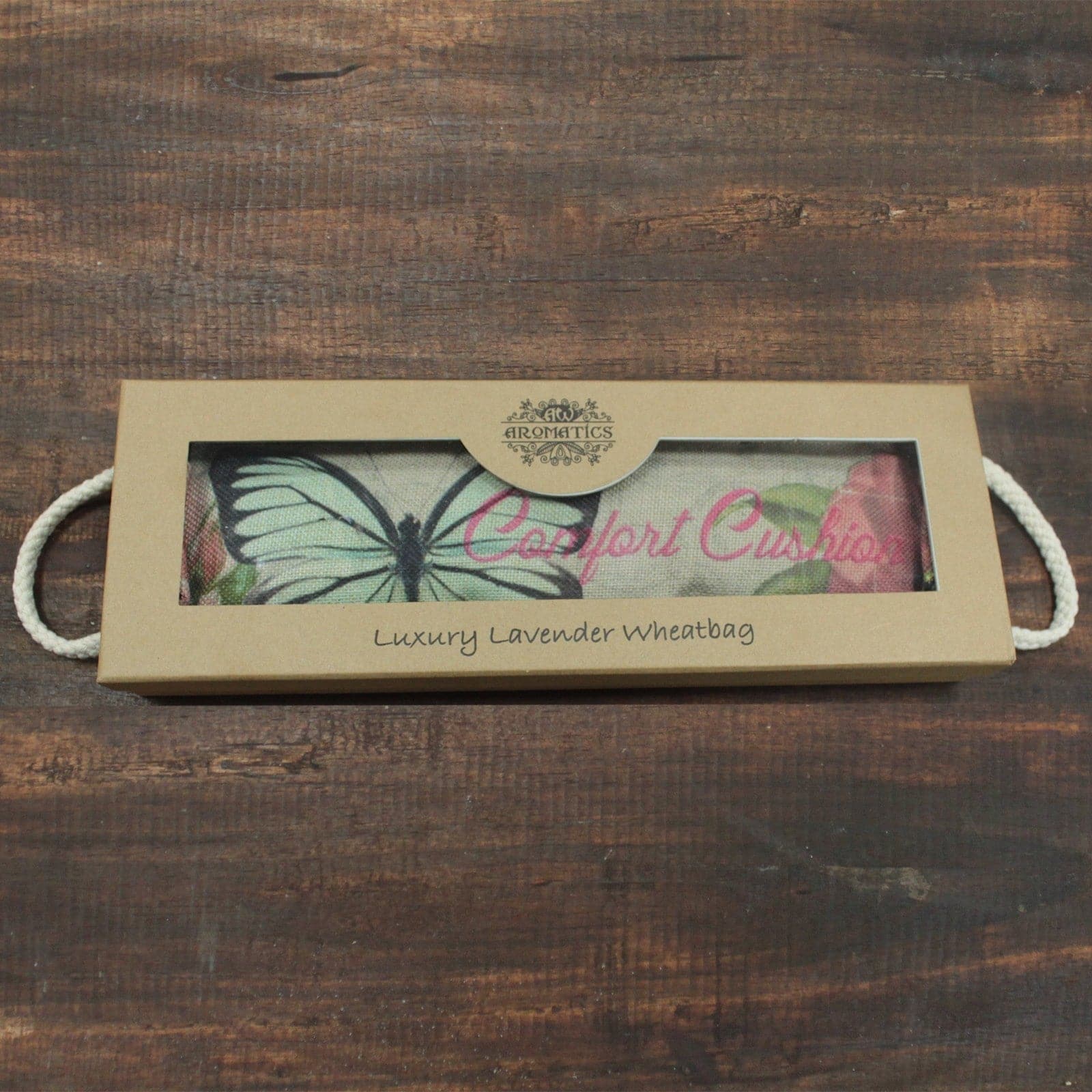 Bliss Luxury Lavender Wheat Bag in Gift Box - Butterfly & Roses