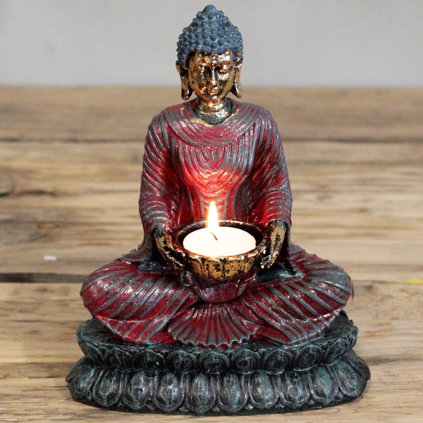 Bliss Antique Buddha - Devotee Candle Holder