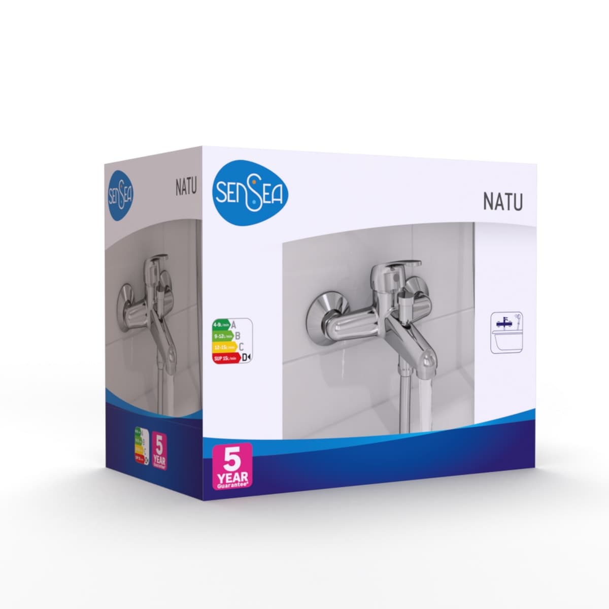 NATU BATHTUB MIXER CHROME - best price from Maltashopper.com BR430000075