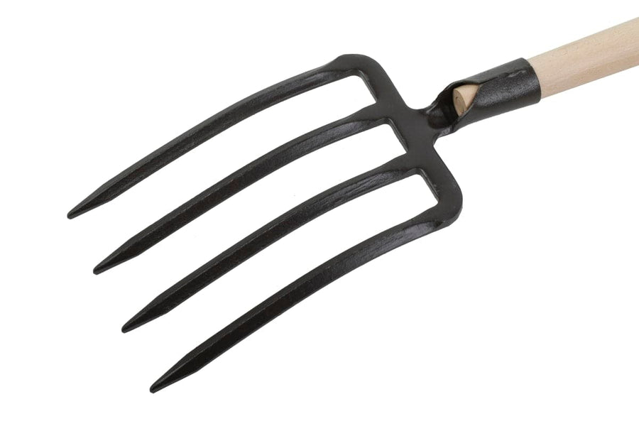 Bricocenter GEOLIA FORGED STEEL 4-TINE SPADING FORK WITH PEFC BEECH HANDLE 110CM
