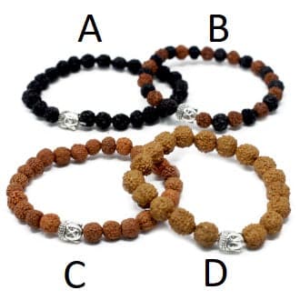 Assorted Rudraksha Buddah Bangles - best price from Maltashopper.com NBANG-04