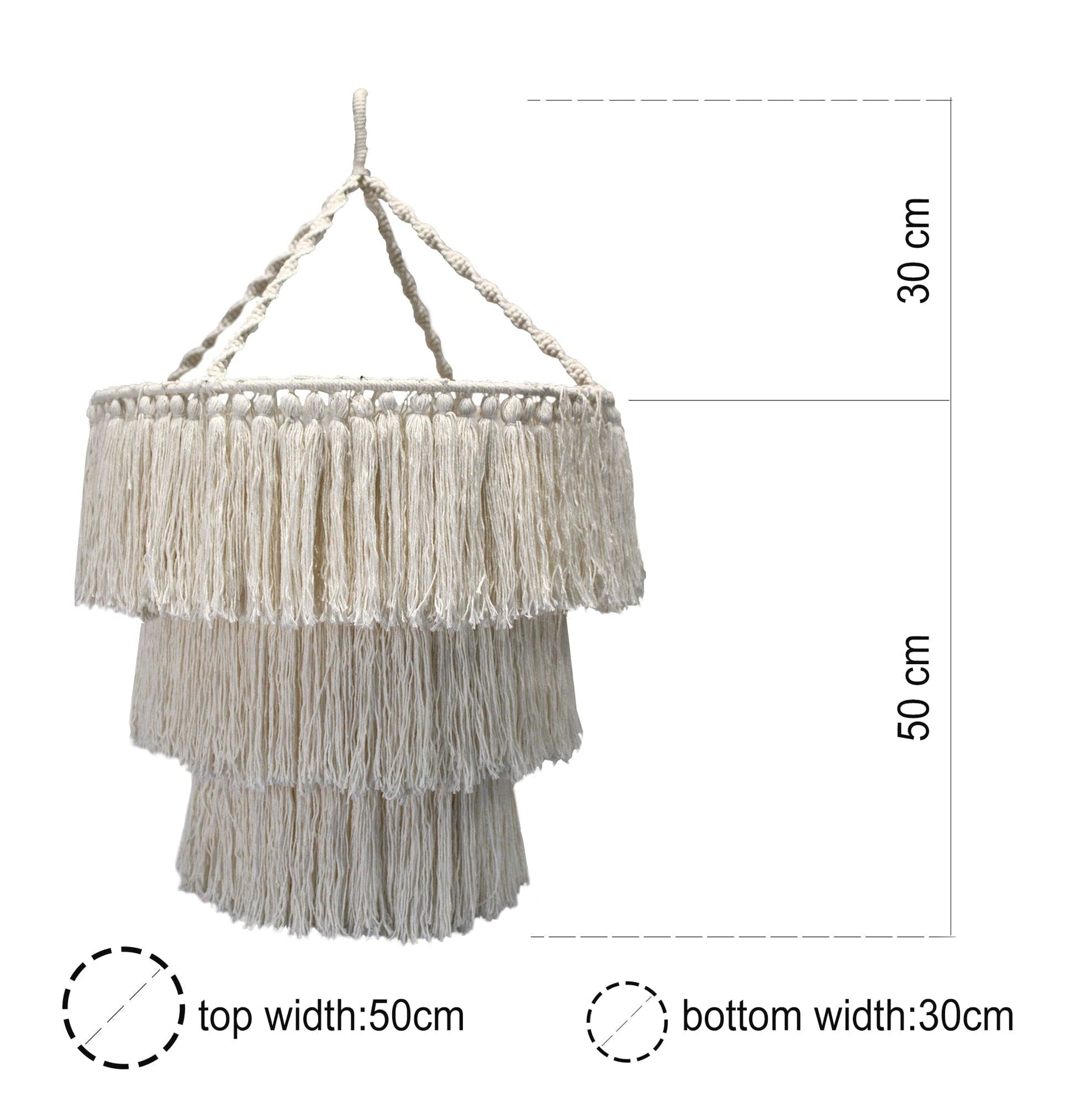 Macrame Soft Chandelier - Natural - best price from Maltashopper.com MCHAND-01