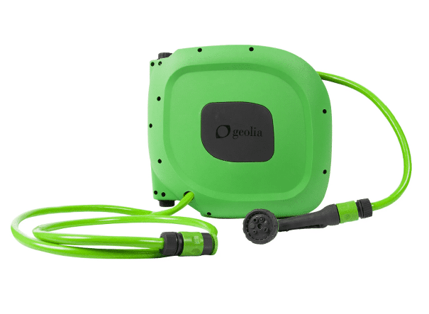 Bricocenter GEO AUTOMATIC WALL-MOUNTED HOSE REEL 15 M OF 12.5 MM HOSE AND MULTI-JET GUN