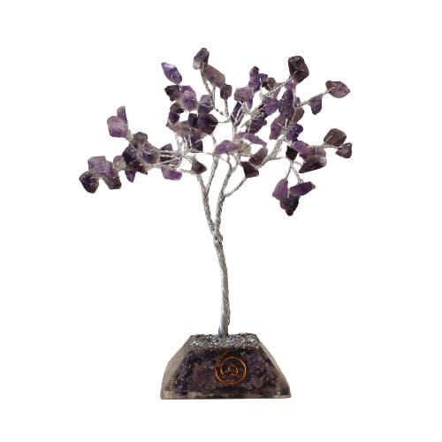 Bliss Gemstone Tree with Organite Base - 80 Stone - Amethyst