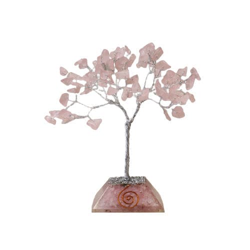 Gemstone Tree with Organite Base - 80 Stone - Rose Quartz - best price from Maltashopper.com OGEMT-03