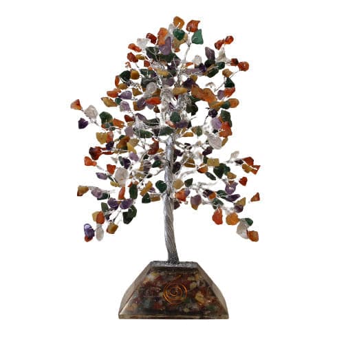 Gemstone Tree with Organite Base - 320 Stone - Multi - best price from Maltashopper.com OGEMT-09