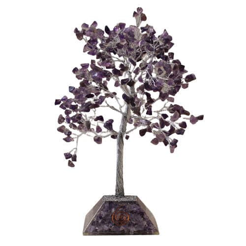 Bliss Gemstone Tree with Organite Base - 320 Stone - Amethyst