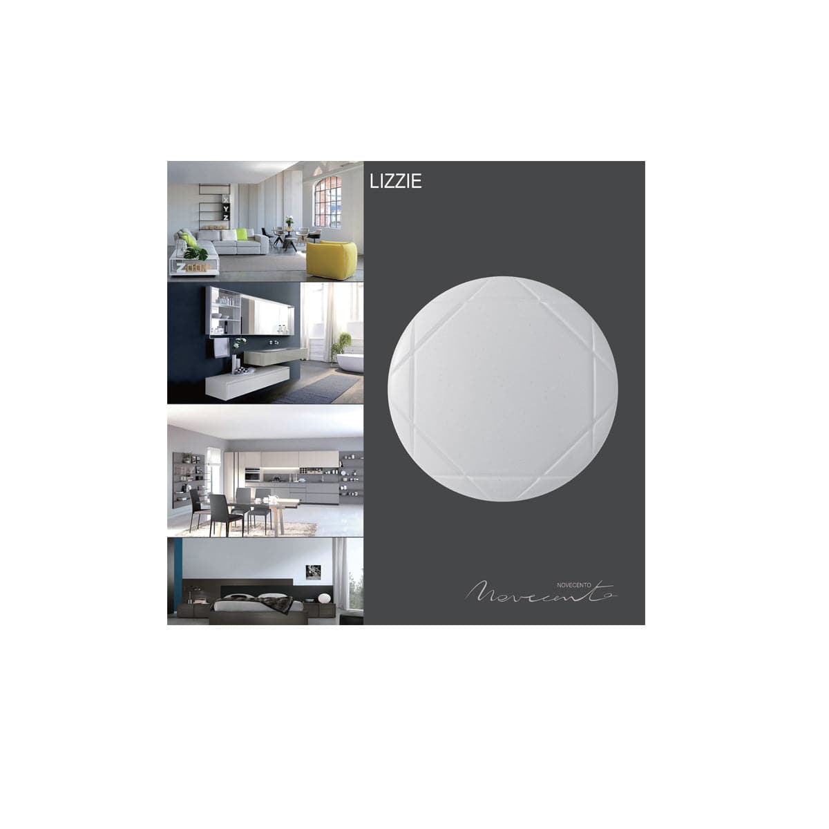 Bricocenter CEILING LAMP LIZZIE PLASTIC WHITE D36 LED 18W NATURAL LIGHT