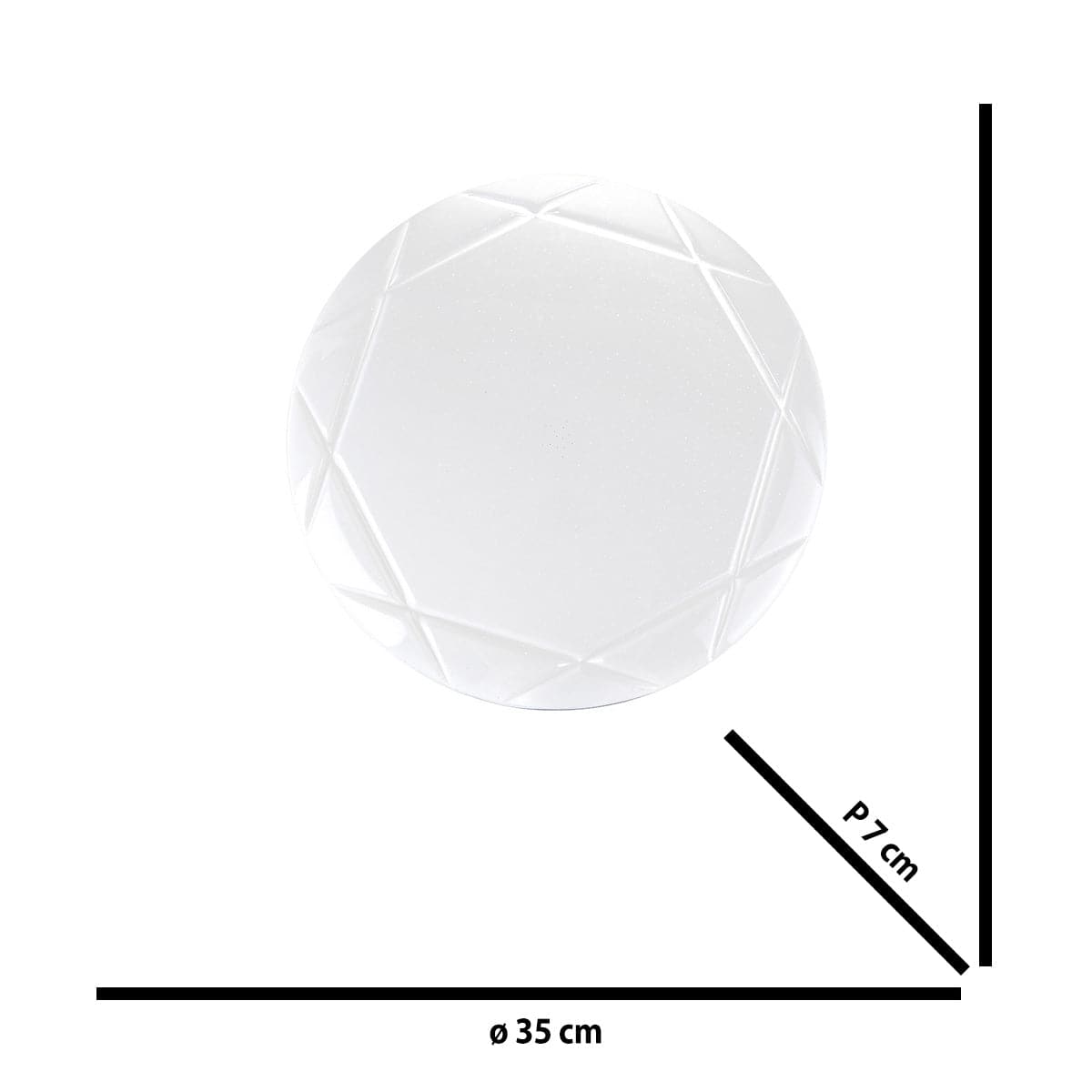 Bricocenter CEILING LAMP LIZZIE PLASTIC WHITE D36 LED 18W NATURAL LIGHT