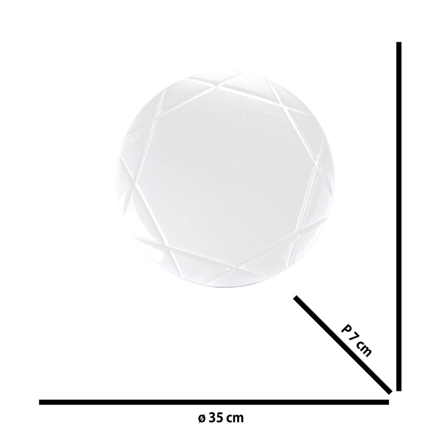 Bricocenter CEILING LAMP LIZZIE PLASTIC WHITE D36 LED 18W NATURAL LIGHT