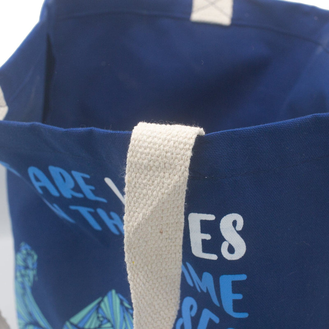 Printed Cotton Bag - We are Waves - Blue - best price from Maltashopper.com PCB-01B