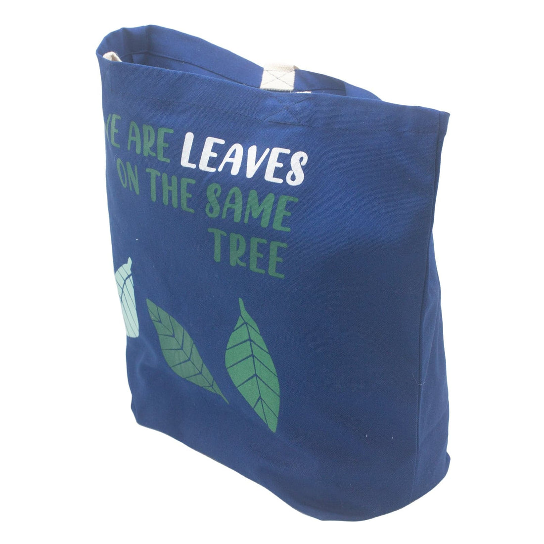 Printed Cotton Bag - We are Leaves - Blue - best price from Maltashopper.com PCB-02B