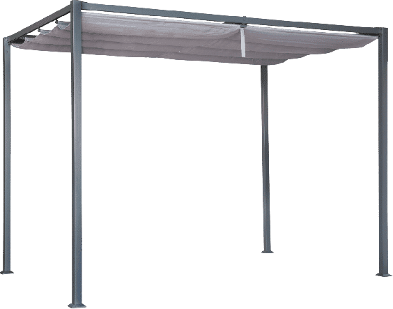 HORALI NATERIAL - Pergola - Steel with 2x3 m anthracite polyester cloth - best price from Maltashopper.com BR500011225