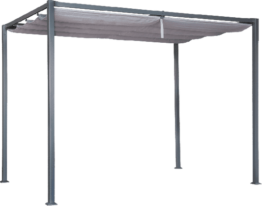 HORALI NATERIAL - Pergola - Steel with 2x3 m anthracite polyester cloth - best price from Maltashopper.com BR500011225