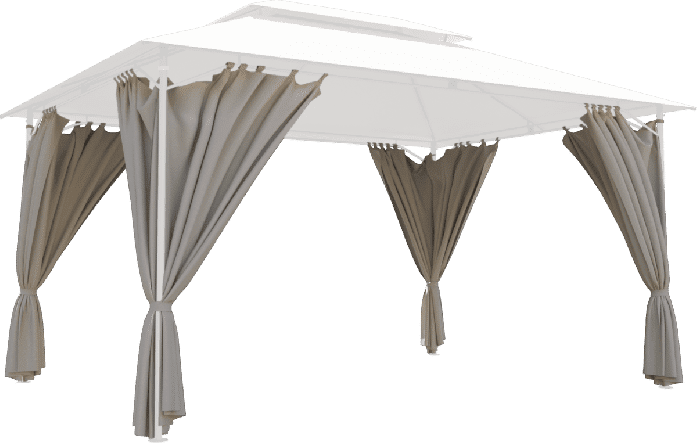 NATERIAL - Set of 4 replacement curtains for oxis naterial polyester gazebo 3 X 4 M - best price from Maltashopper.com BR500011253