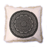 Traditional Mandala Cushion - 45x45cm - black - best price from Maltashopper.com CMC-04DS