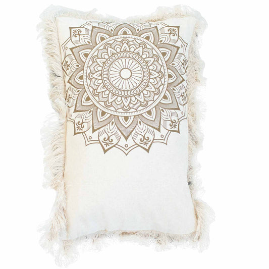 Lotus Mandala Cushion - 30x50cm - bronze - best price from Maltashopper.com CMC-08DS