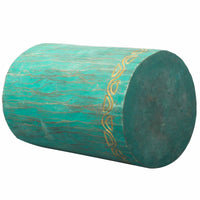 Tribal Stool / Table - Albasia - Turquoise - best price from Maltashopper.com TTS-06