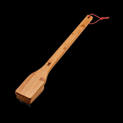BARBECUE BRUSH WITH BAMBOO HANDLE 46 CM - best price from Maltashopper.com BR500740776