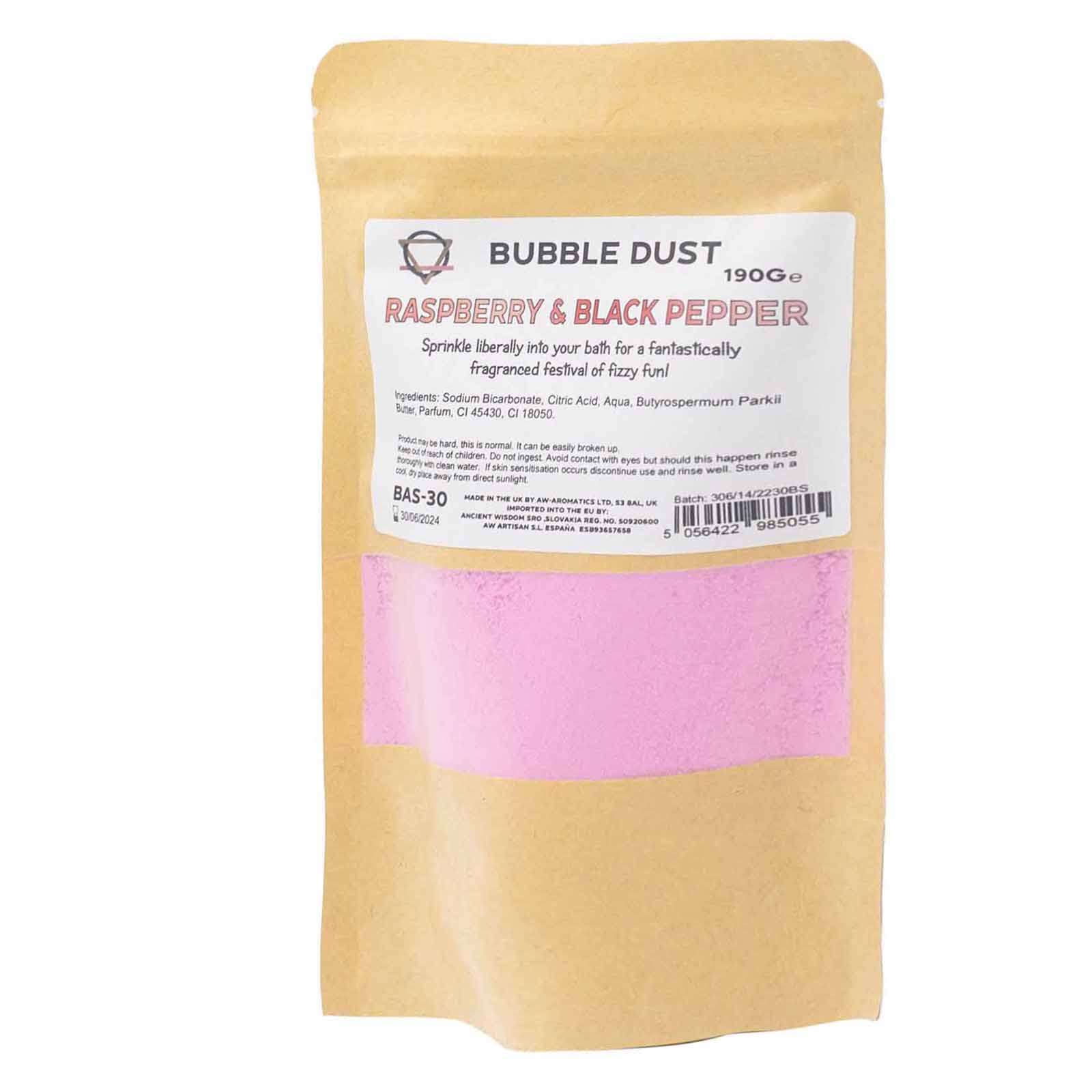 Bliss Raspberry & Black Pepper Bath Dust 200g