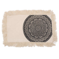 Traditional Mandala Cushion - 30x50cm - black - best price from Maltashopper.com CMC-07DS