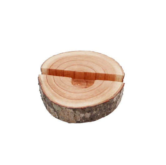 Small Log Phone Holder (full slice) - Natural - best price from Maltashopper.com NMH-04