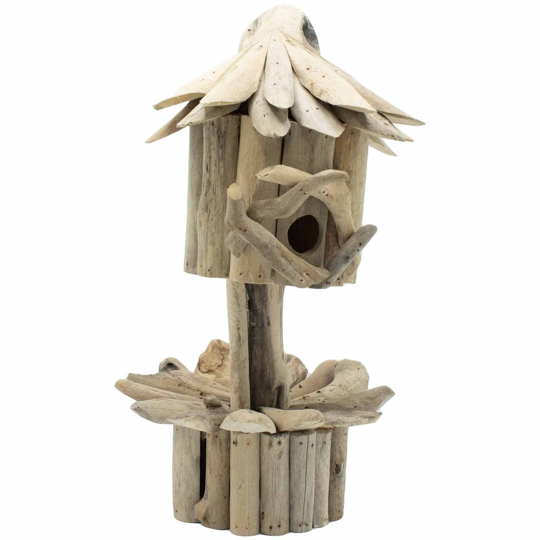 Driftwood Birdbox - On Stand - best price from Maltashopper.com BBBOX-07DS