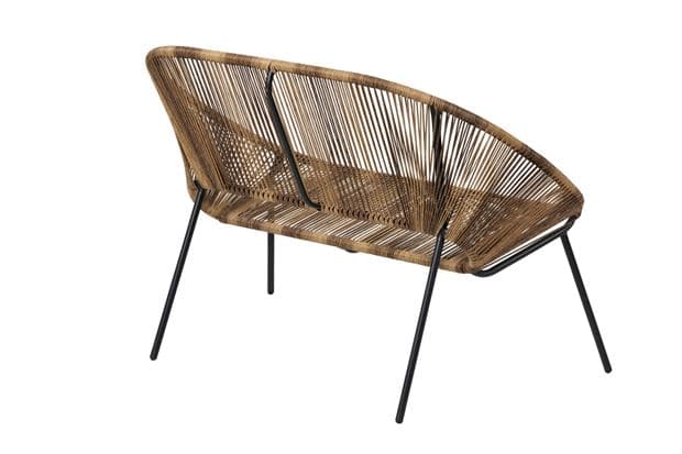 ACAPULCO Natural lounge bench H 83 x W 115.5 x D 69 cm - best price from Maltashopper.com CS668129