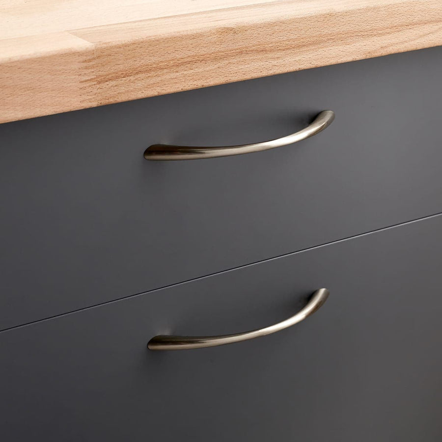 Bricocenter CHIC HANDLE LENGTH 128 MM BRUSHED NICKEL, 4 PIECES