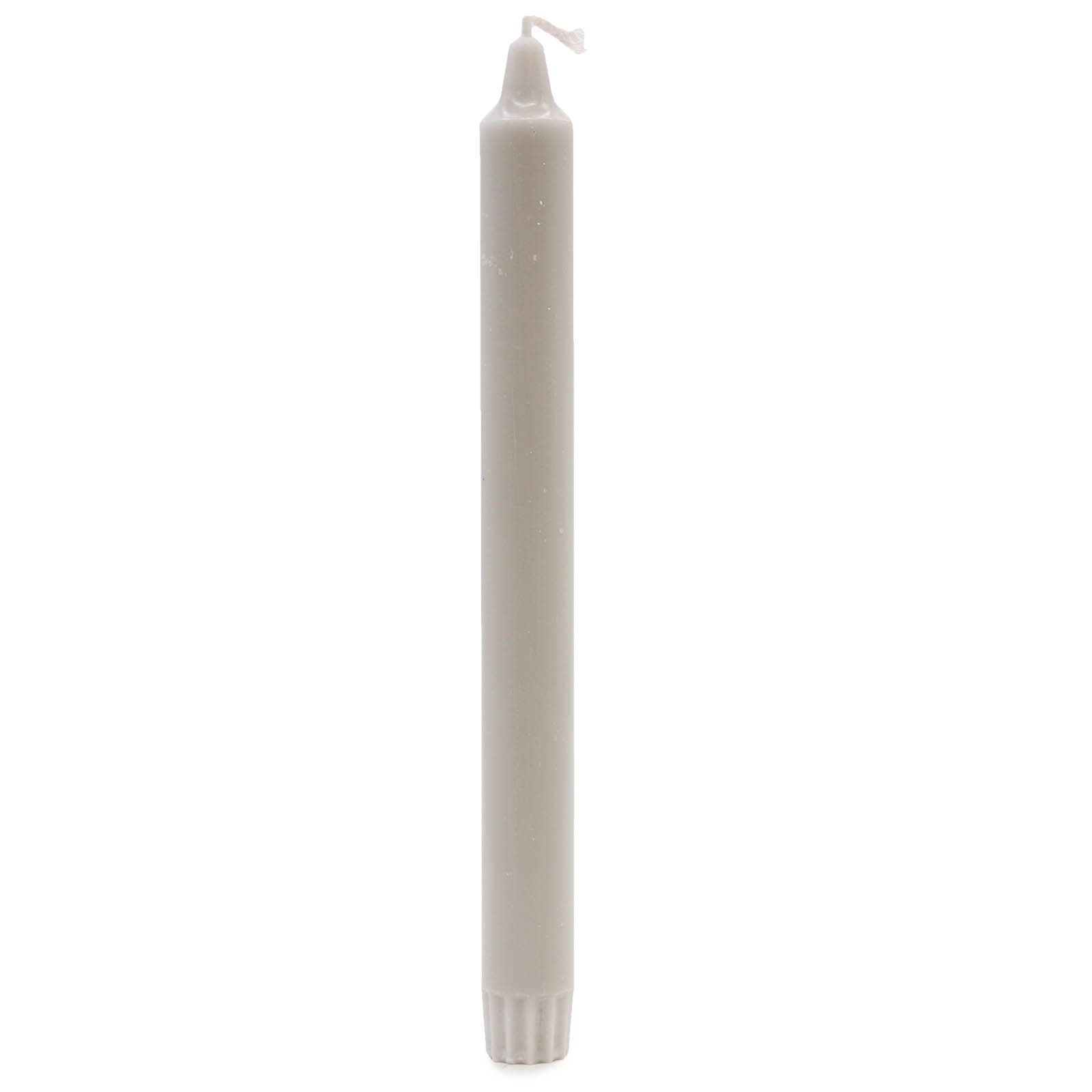 Pure Natural Wax Dinner Candle 25x2.3 - Silver Grey