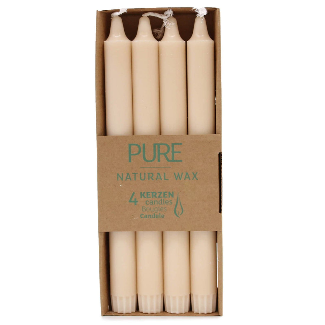 Pure Natural Wax Dinner Candle 25x2.3 - Sahara - best price from Maltashopper.com PUREC-07