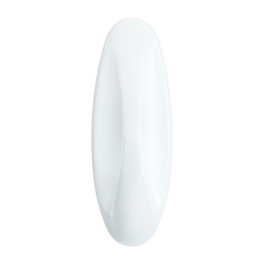 Bricocenter OVAL WHITE ADHESIVE HOOK FOR COMMAND BATHROOM LARGE 2.3 KG