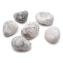 Large African Tumble Stones - White Howlite - Magnesite - best price from Maltashopper.com ATUMBLEL-07
