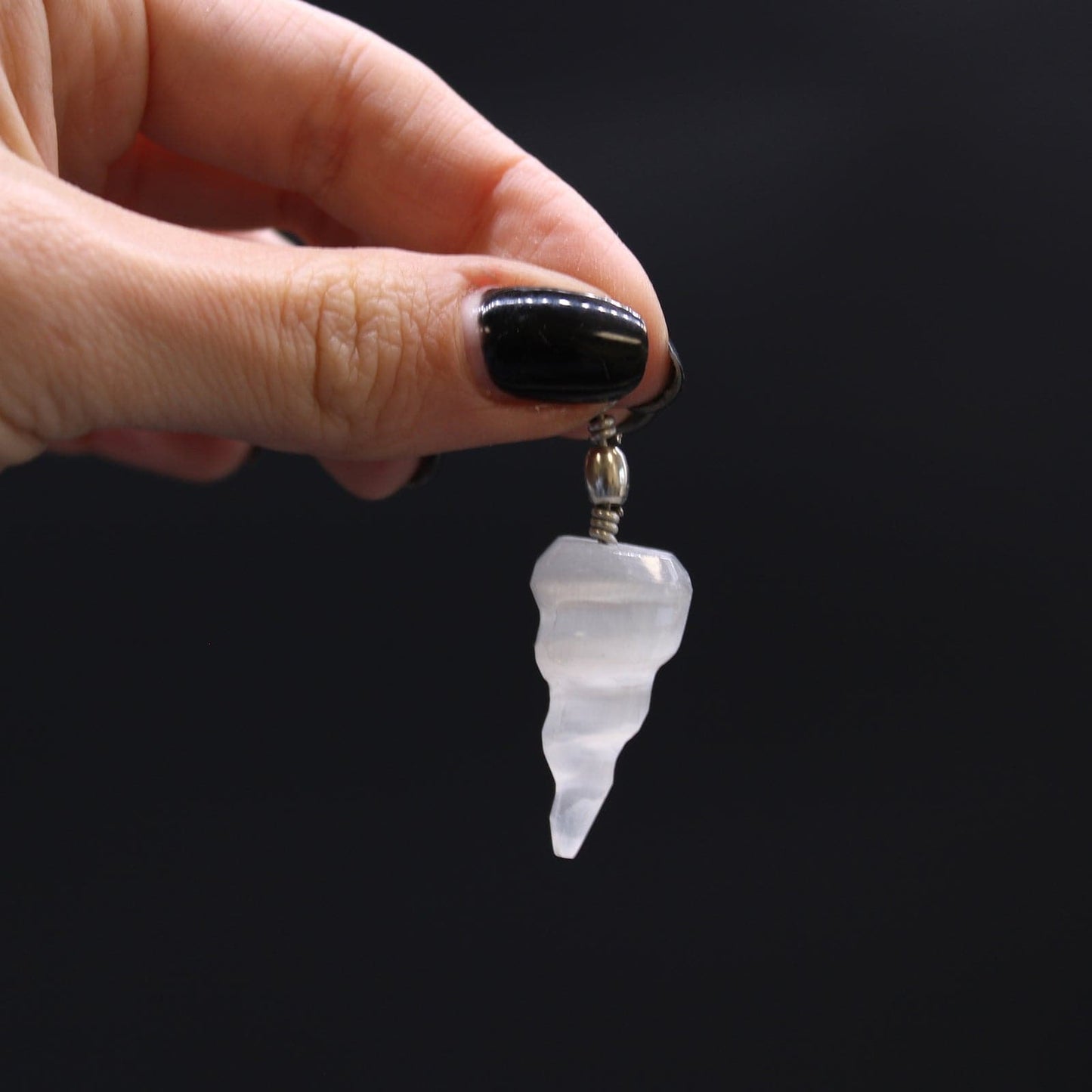 Bliss Selenite Spiral Pendant