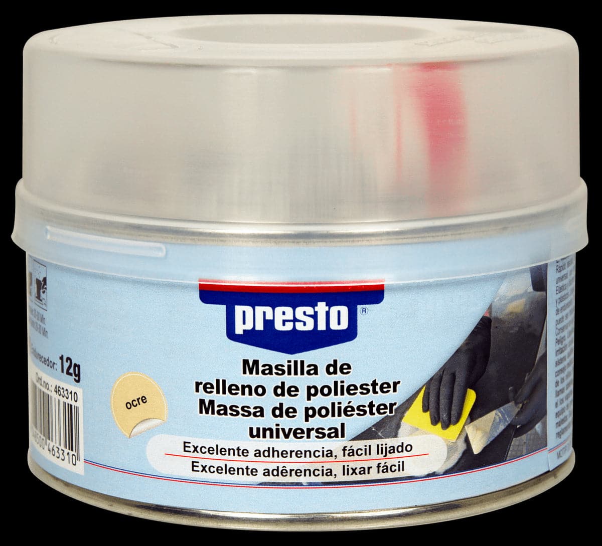 TWO-COMPONENT OCHRE-COLOURED MULTI-SUPPORT PUTTY PRESTO 500 G