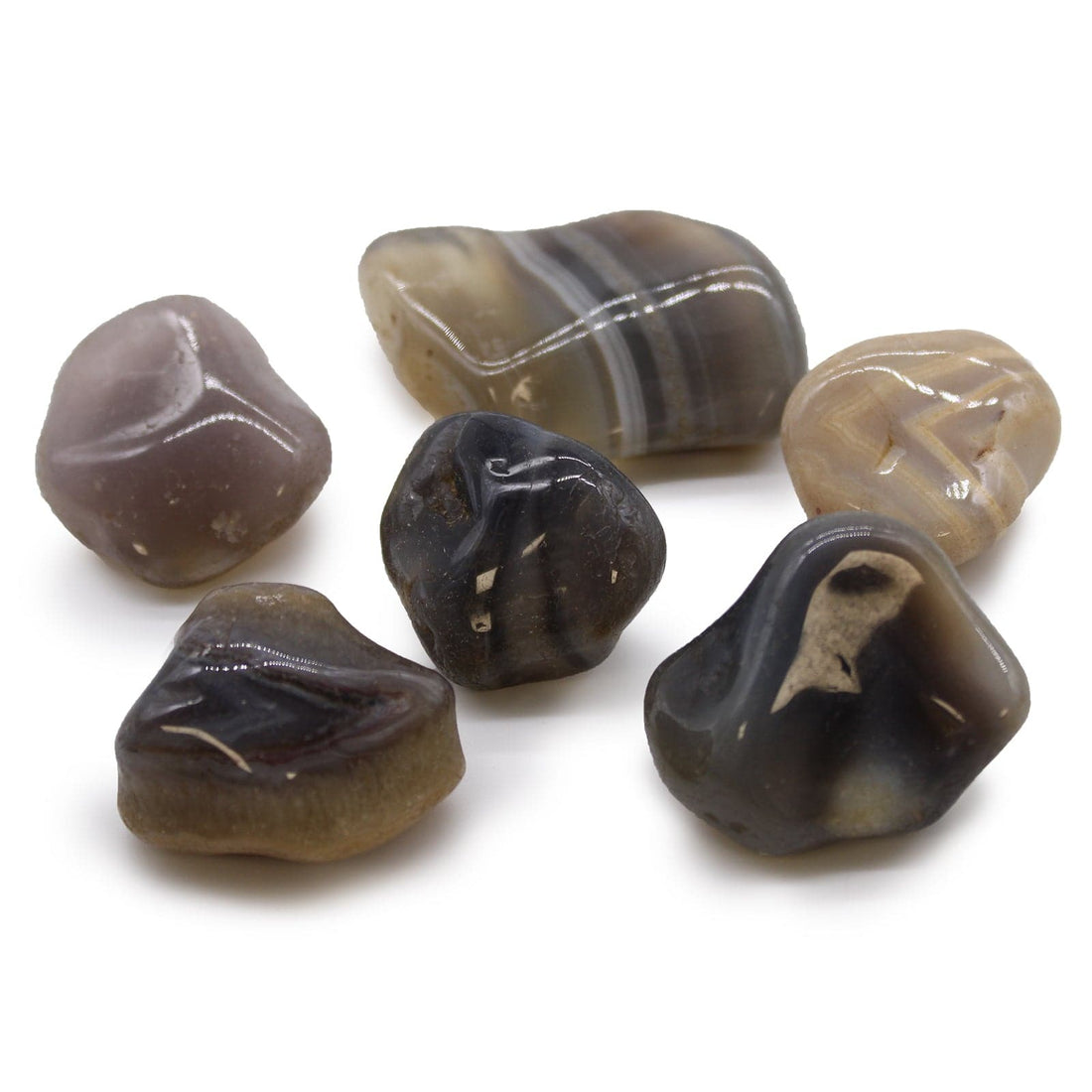 Large African Tumble Stones - Grey Agate - Botswana - best price from Maltashopper.com ATUMBLEL-01