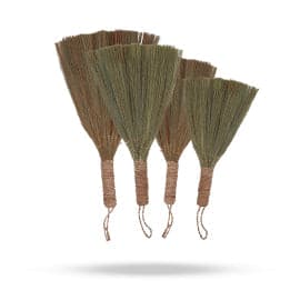 Bliss Set 4 - Pampas Fan Broom - Natural mixed sizes