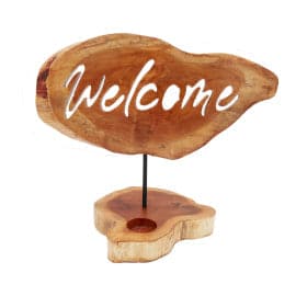 Candle Holder Sign - Welcome - best price from Maltashopper.com CHS-04