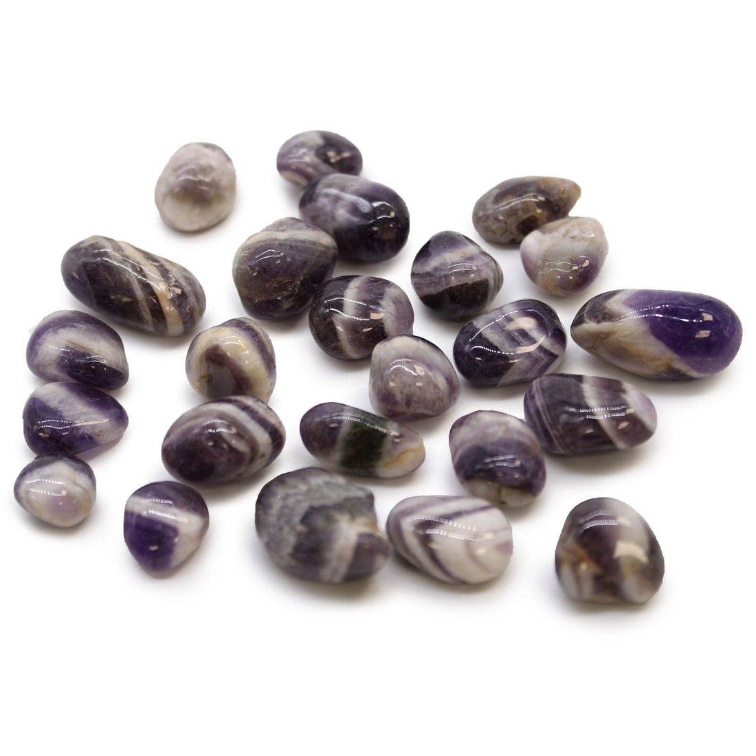 Small African Tumble Stones - Amethyst - Chevron - best price from Maltashopper.com ATUMBLES-12