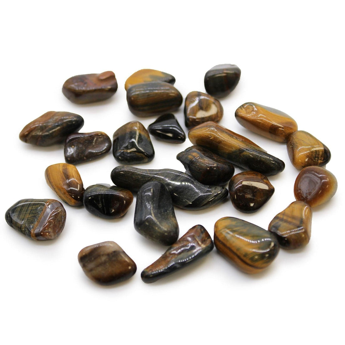 Small African Tumble Stones - Tigers Eye - Varigated - best price from Maltashopper.com ATUMBLES-20