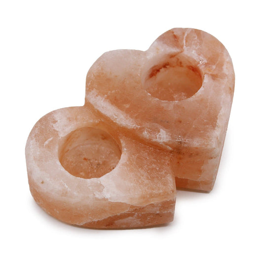 Bliss Double Heart Salt Candle Holder 1Kg