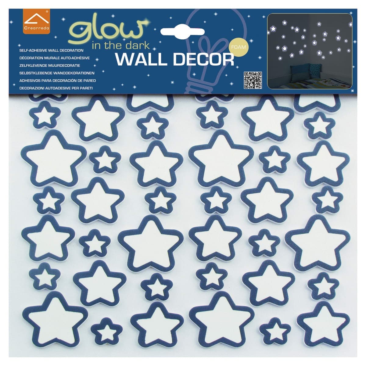 Bricocenter STICKER FOAM 3D GLOW STARS 31.5X34 CM