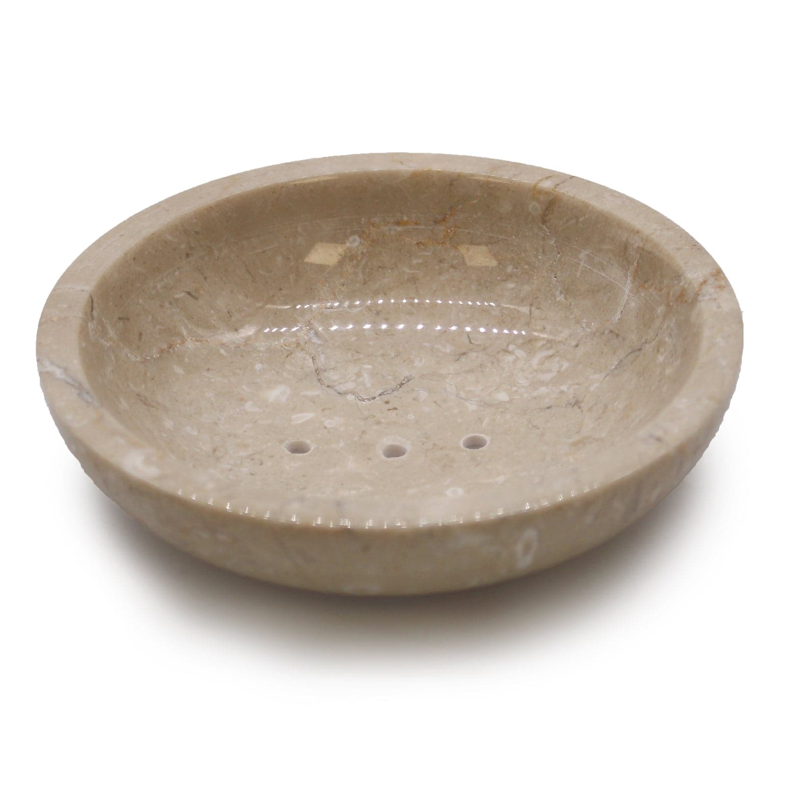 Round Honey Marble Rounded Soap Dish - best price from Maltashopper.com SSD-07