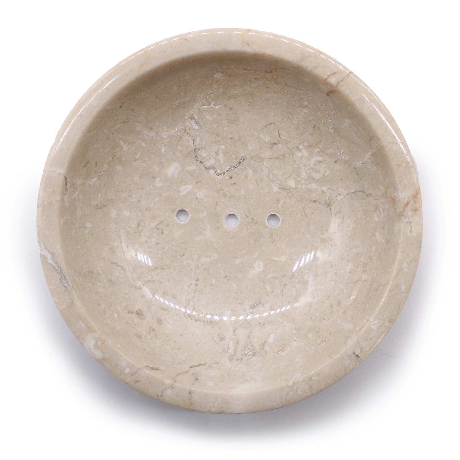 Round Honey Marble Rounded Soap Dish - best price from Maltashopper.com SSD-07