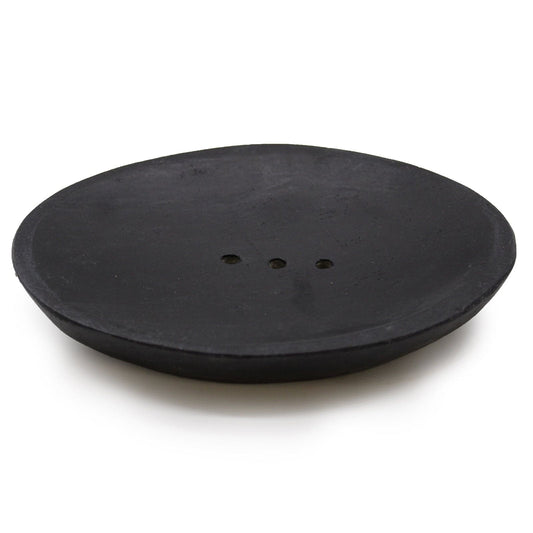 Oval Black Marble Soap Dish - best price from Maltashopper.com SSD-08