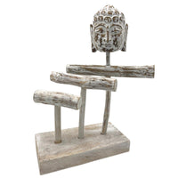 Three Branch & Buddha Stand - Whitewash - best price from Maltashopper.com NJS-01