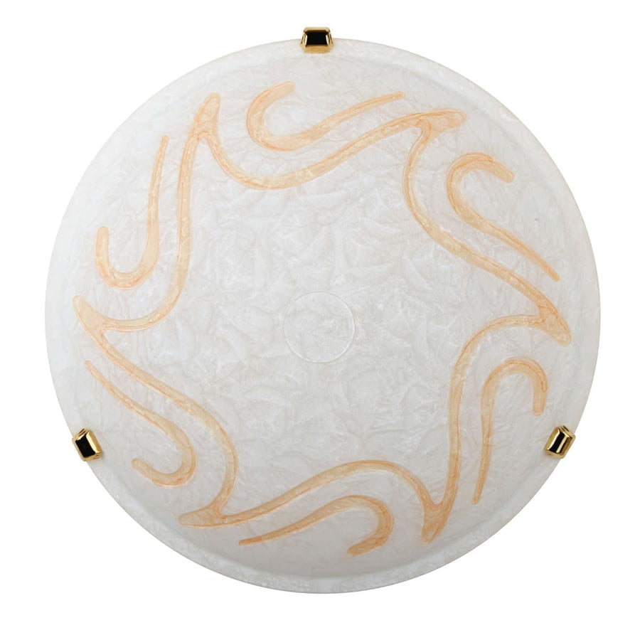 PETRA CEILING LAMP WHITE GLASS D40X8CM 2XE27=42W - best price from Maltashopper.com BR420003894