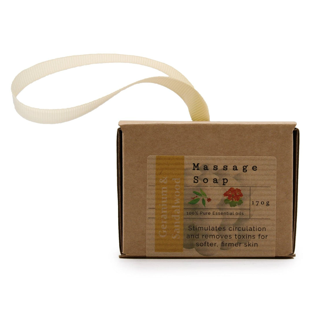 Boxed Single Massage Soaps - Geranium & Sandalwood - best price from Maltashopper.com MSPS-06