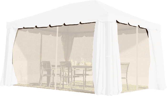 Bricocenter NATERIAL - SET OF 4 MOSQUITO NETS FOR GAZEBO YSIS NATERIAL TORTORA 3X4 M